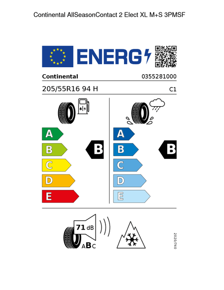 Continental AllSeasonContact 2 Elect 205/55R16 94 H XL - Saar-Pfalz Handel