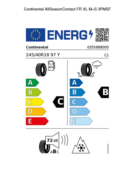 Continental AllSeasonContact 245/40 R18 97 Y XL FR - Saar-Pfalz Handel