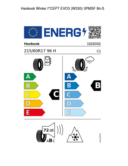 Hankook Winter I*CEPT EVO3 (W330) 215/60 R16 99 H - Saar-Pfalz Handel